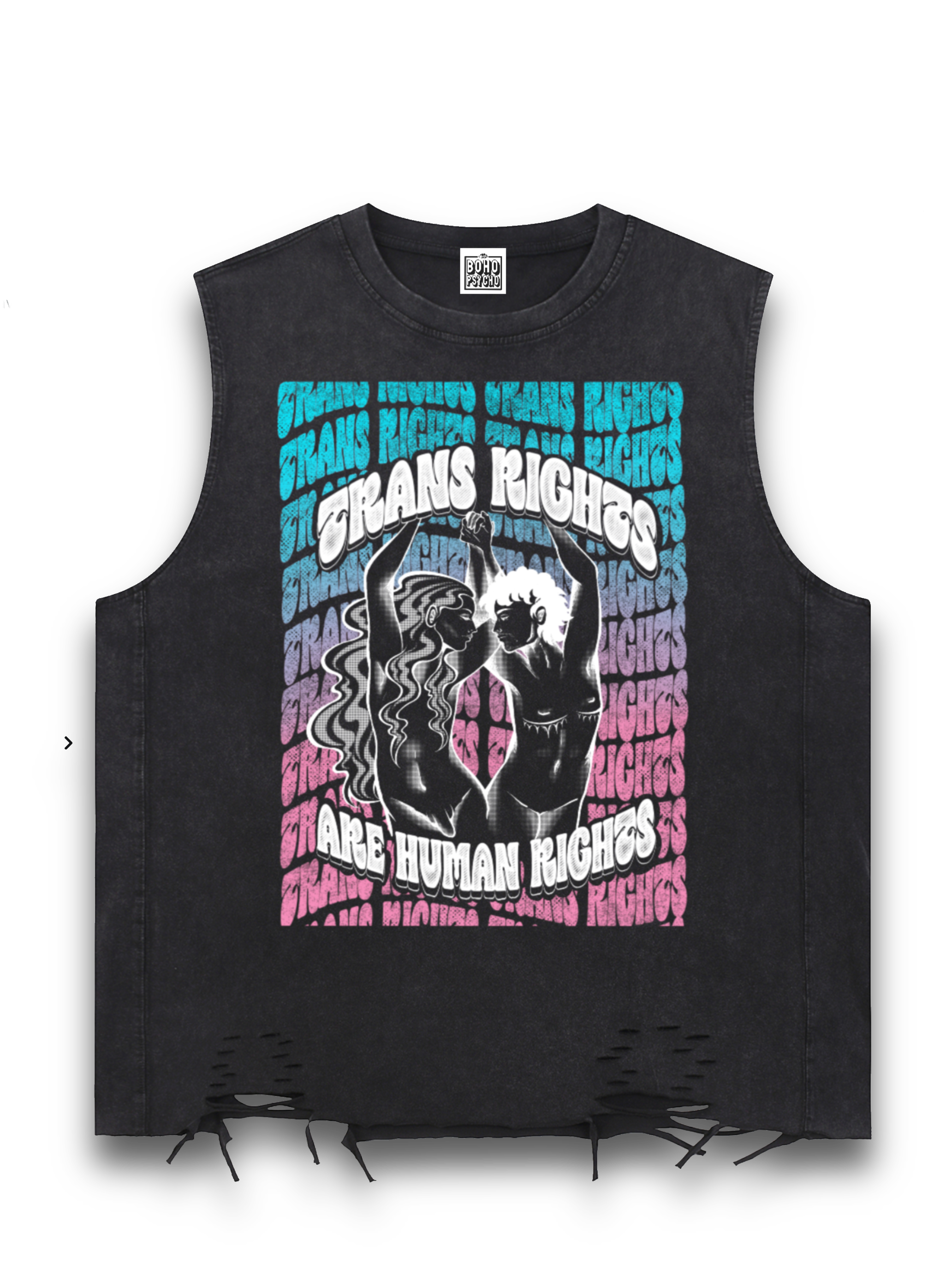 Trans Rights Raw Hem
